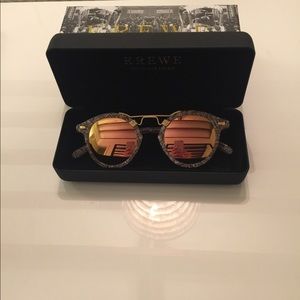 Krewe “St. Louis” sunglasses in Camellia/24k